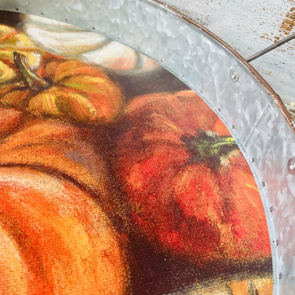 *Pumpkins Galvanized Metal Fall Tray - Picture 8 of 10